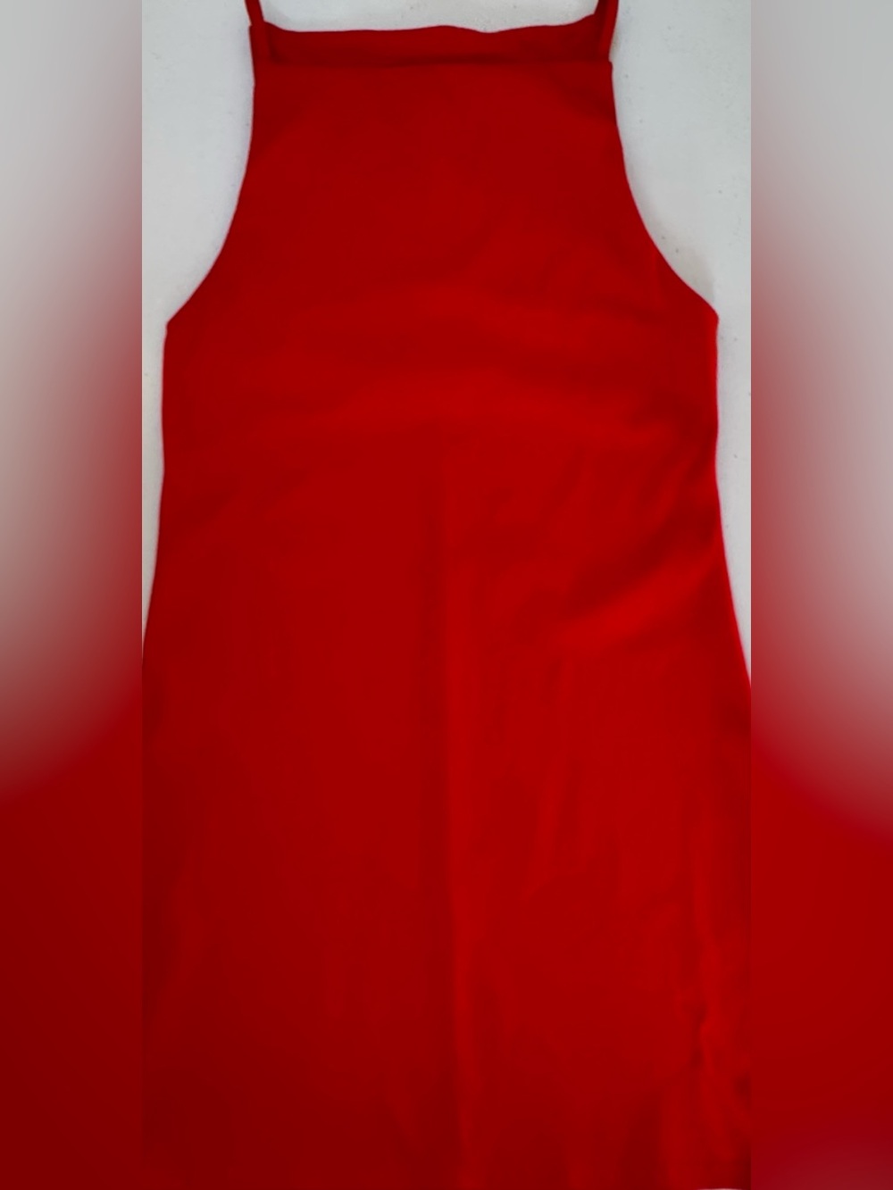 A New Day Red Sleeveless Midi Dress Small High Neck Stretch Summer Casual